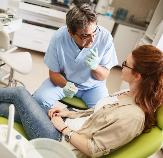 Woman at Dentist, Oral and Maxillofacial Surgery in Montana